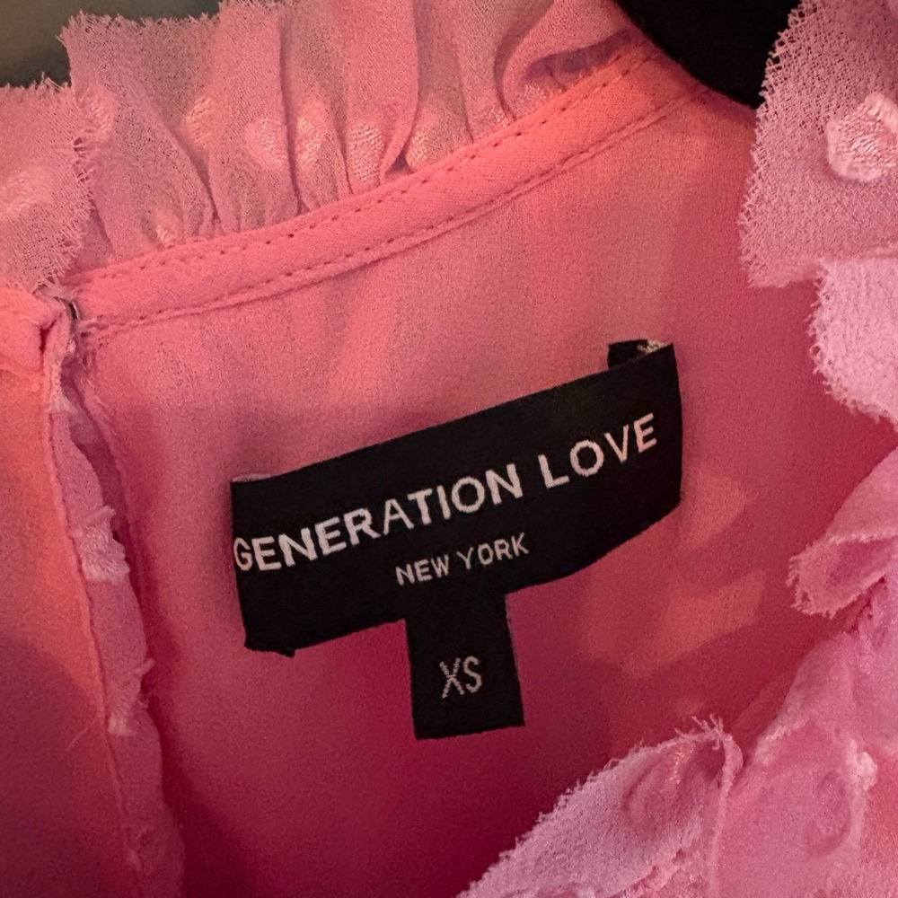Generation Love Pink Ruffled Top - Picture 3 of 3